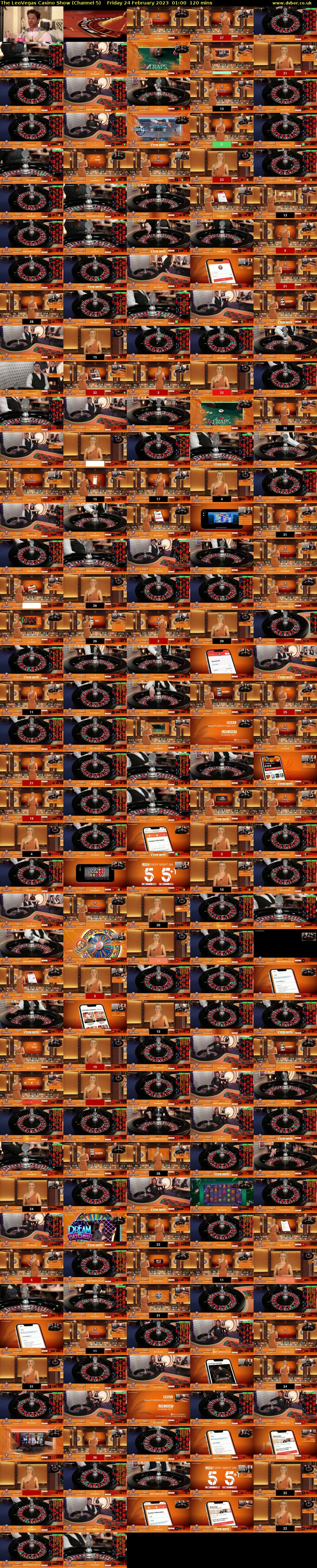 The LeoVegas Casino Show (Channel 5) Friday 24 February 2023 01:00 - 03:00