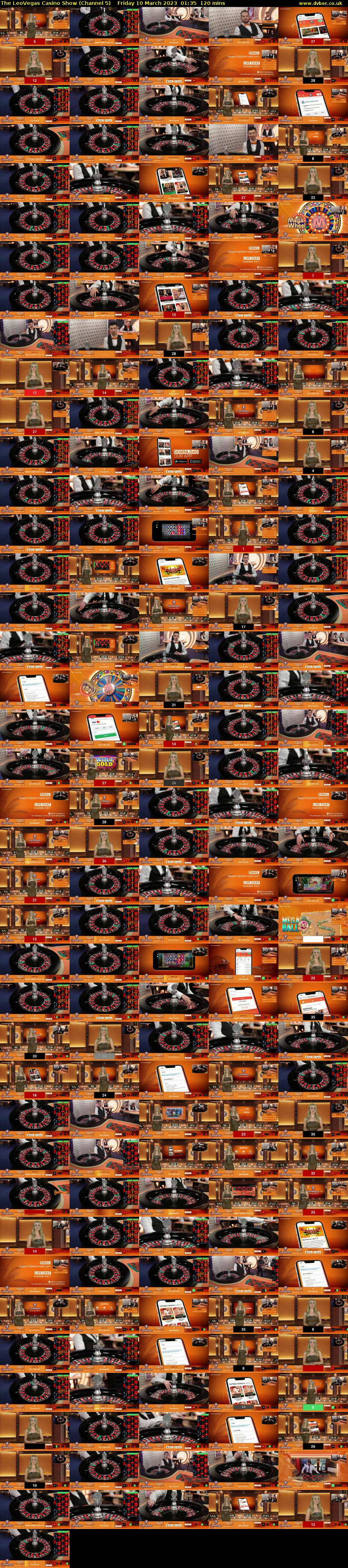 The LeoVegas Casino Show (Channel 5) Friday 10 March 2023 01:35 - 03:35