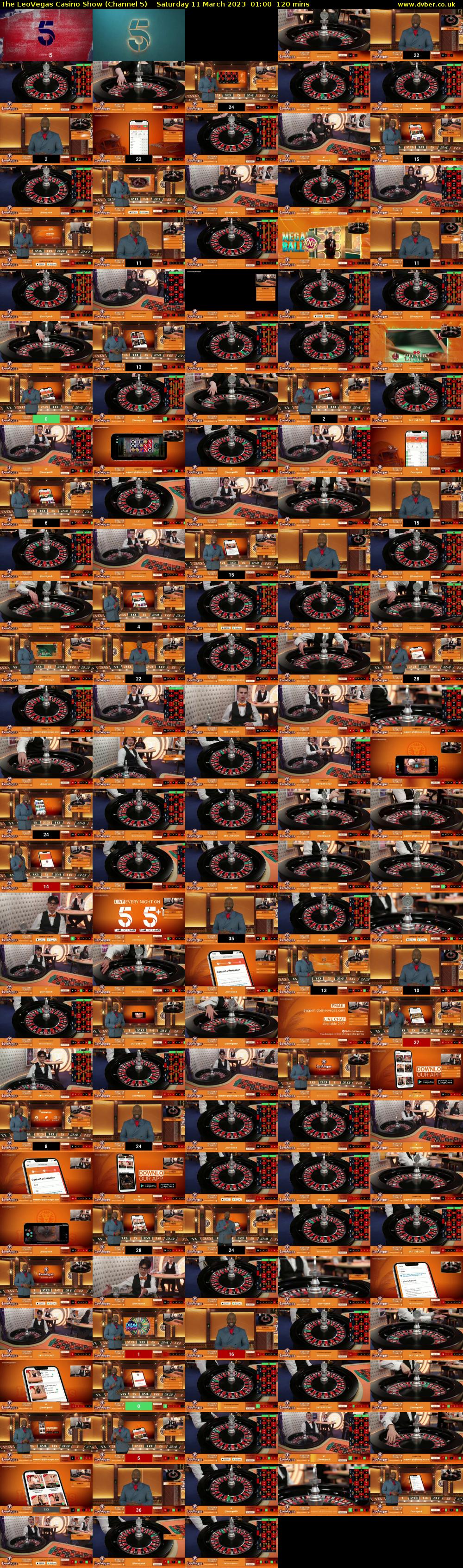 The LeoVegas Casino Show (Channel 5) Saturday 11 March 2023 01:00 - 03:00