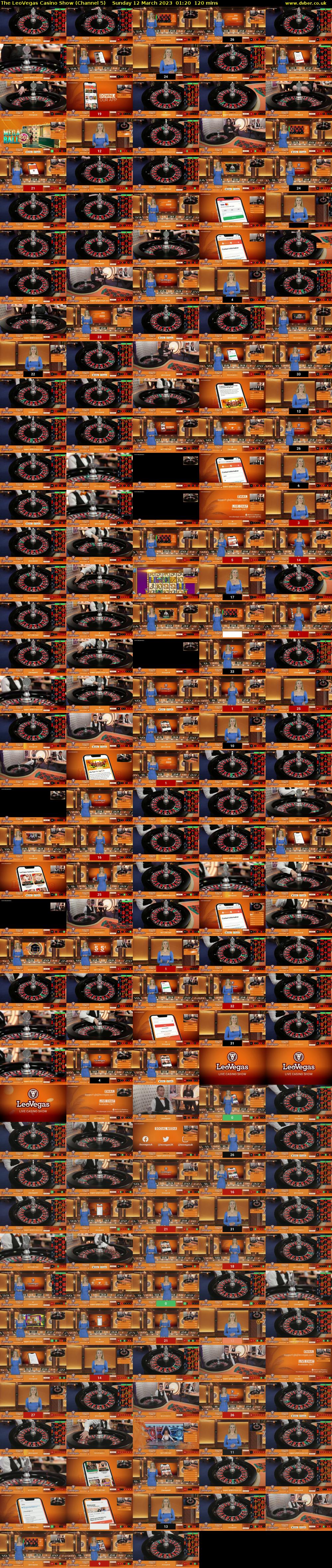The LeoVegas Casino Show (Channel 5) Sunday 12 March 2023 01:20 - 03:20