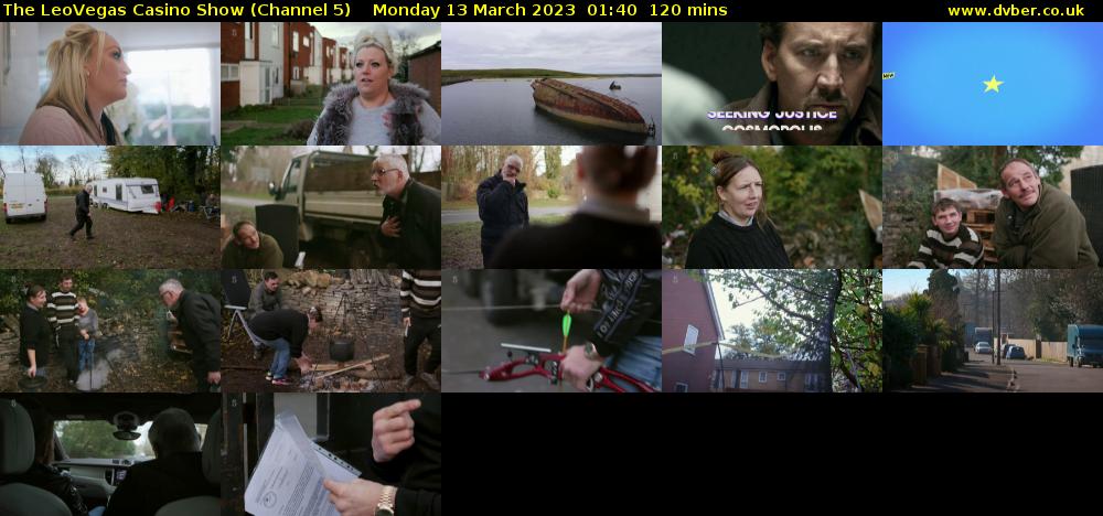 The LeoVegas Casino Show (Channel 5) Monday 13 March 2023 01:40 - 03:40