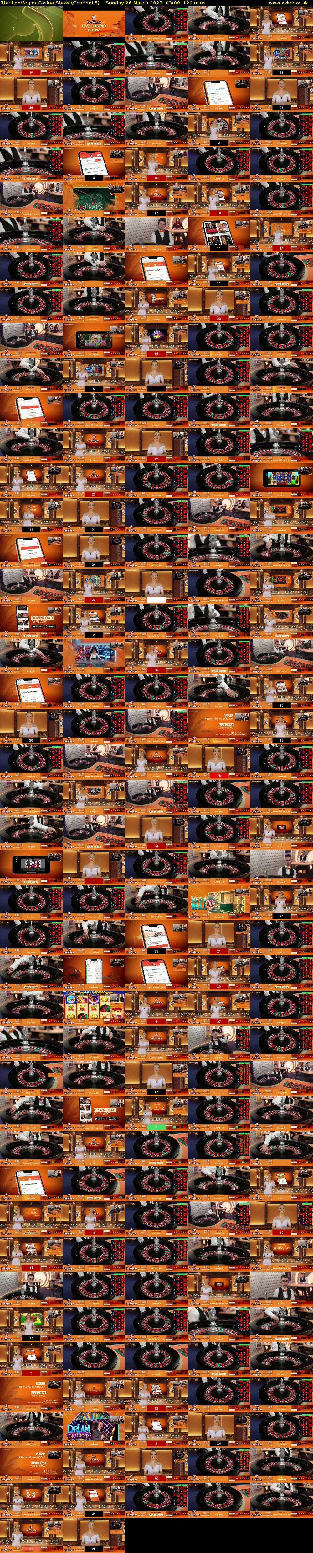 The LeoVegas Casino Show (Channel 5) Sunday 26 March 2023 03:00 - 05:00