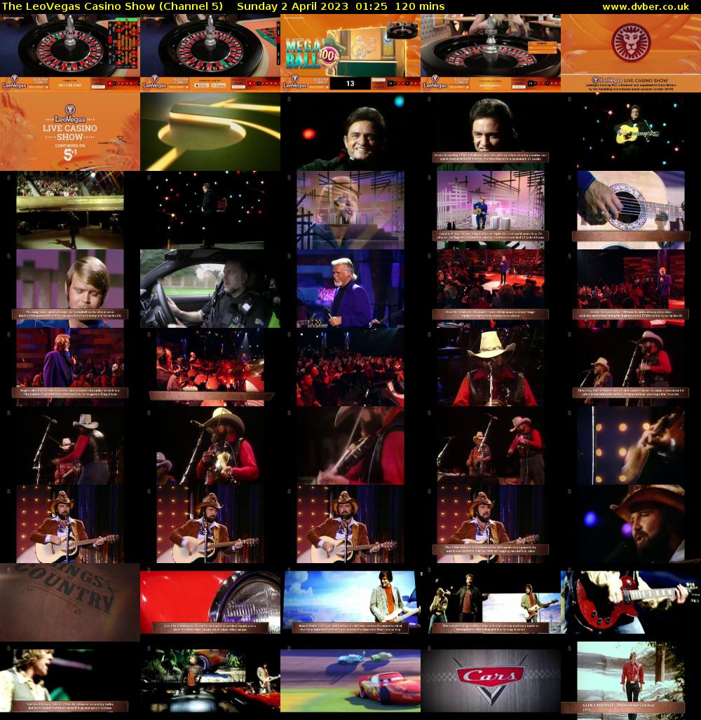 The LeoVegas Casino Show (Channel 5) Sunday 2 April 2023 01:25 - 03:25