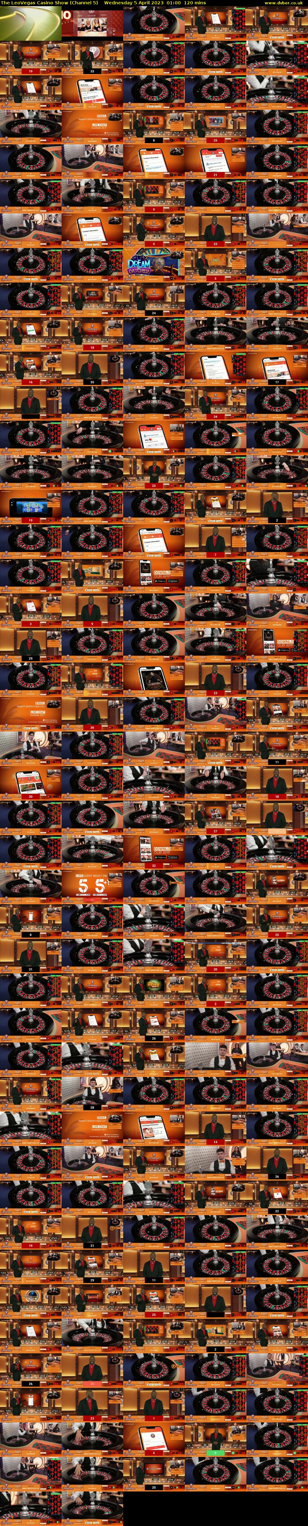 The LeoVegas Casino Show (Channel 5) Wednesday 5 April 2023 01:00 - 03:00