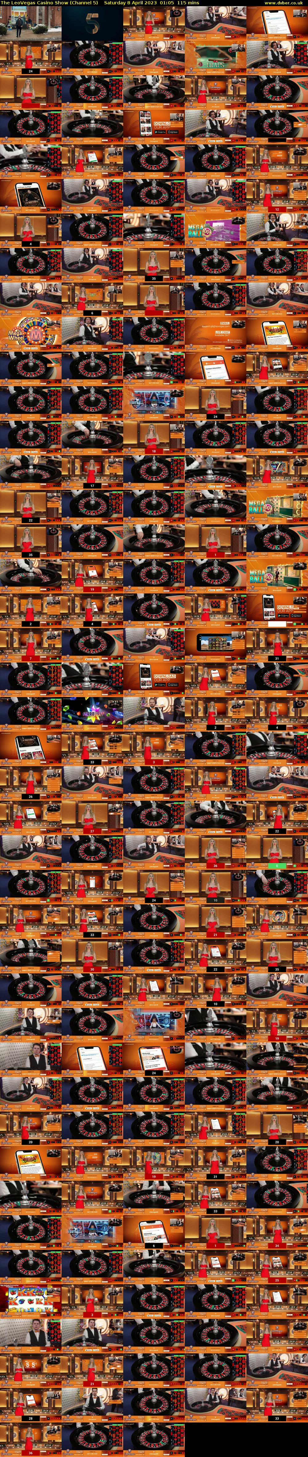 The LeoVegas Casino Show (Channel 5) Saturday 8 April 2023 01:05 - 03:00