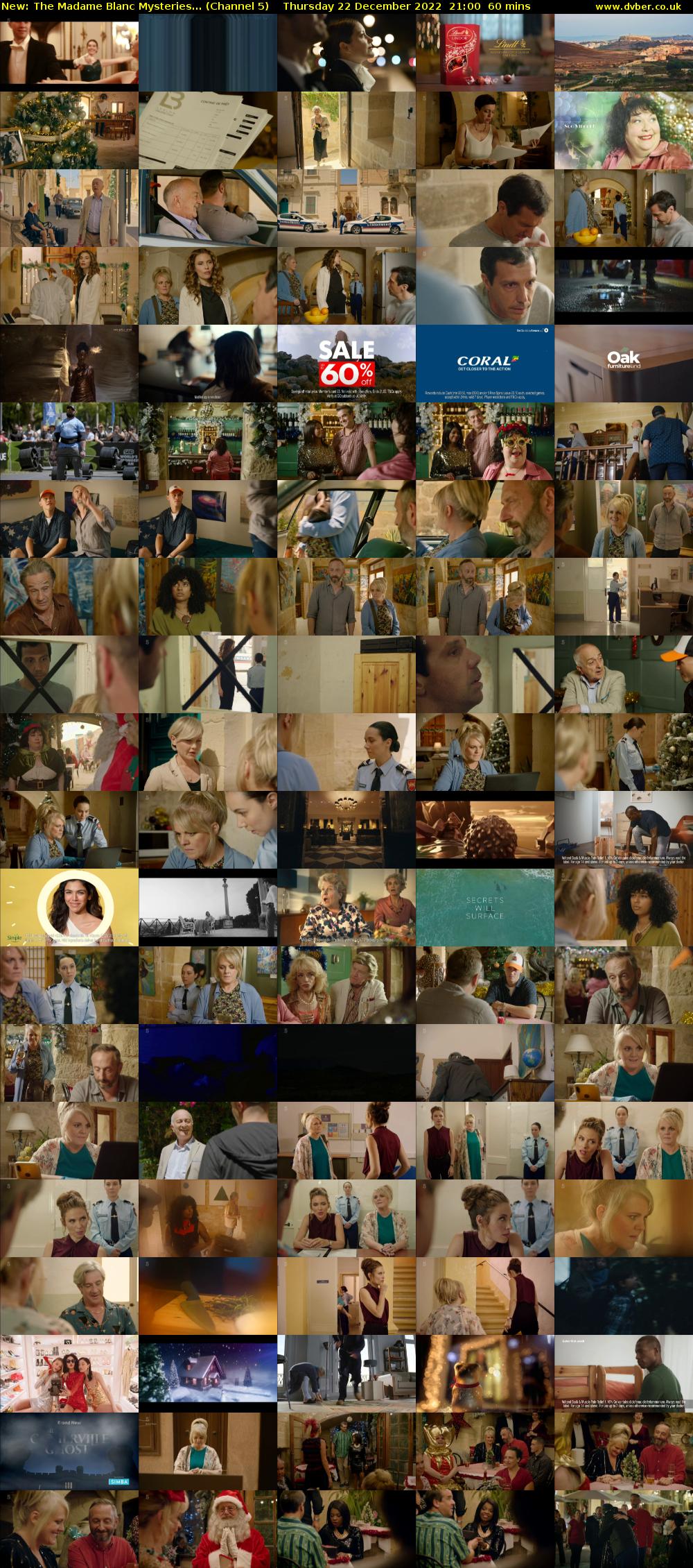 The Madame Blanc Mysteries... (Channel 5) Thursday 22 December 2022 21:00 - 22:00