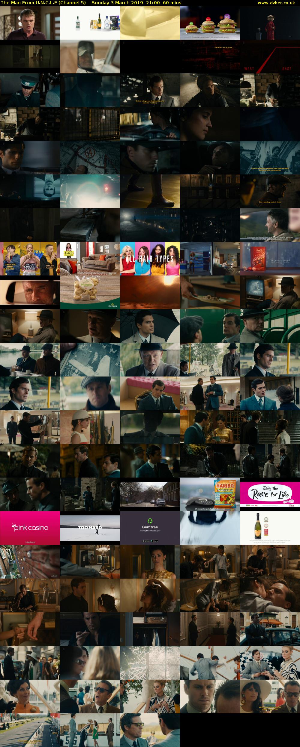 The Man From U.N.C.L.E (Channel 5) Sunday 3 March 2019 21:00 - 22:00