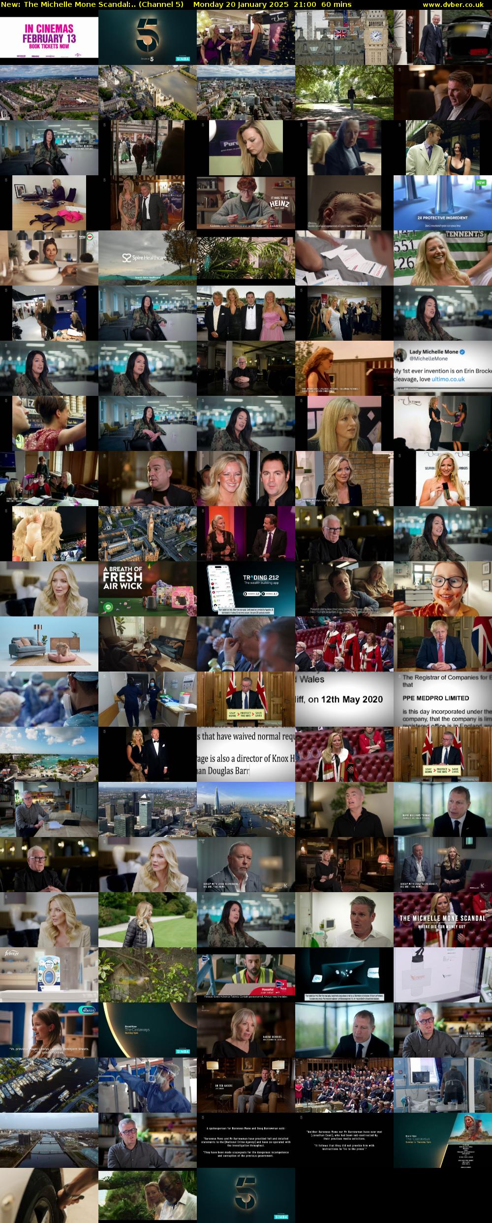 The Michelle Mone Scandal:.. (Channel 5) Monday 20 January 2025 21:00 - 22:00