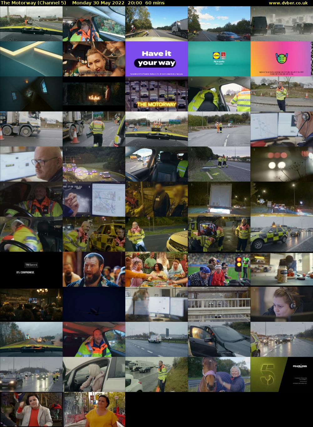 The Motorway (Channel 5) Monday 30 May 2022 20:00 - 21:00