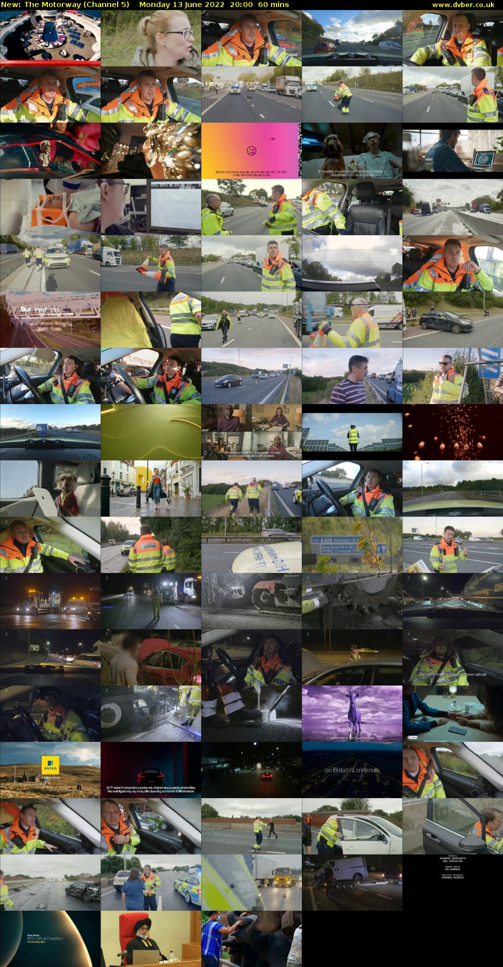 The Motorway (Channel 5) Monday 13 June 2022 20:00 - 21:00