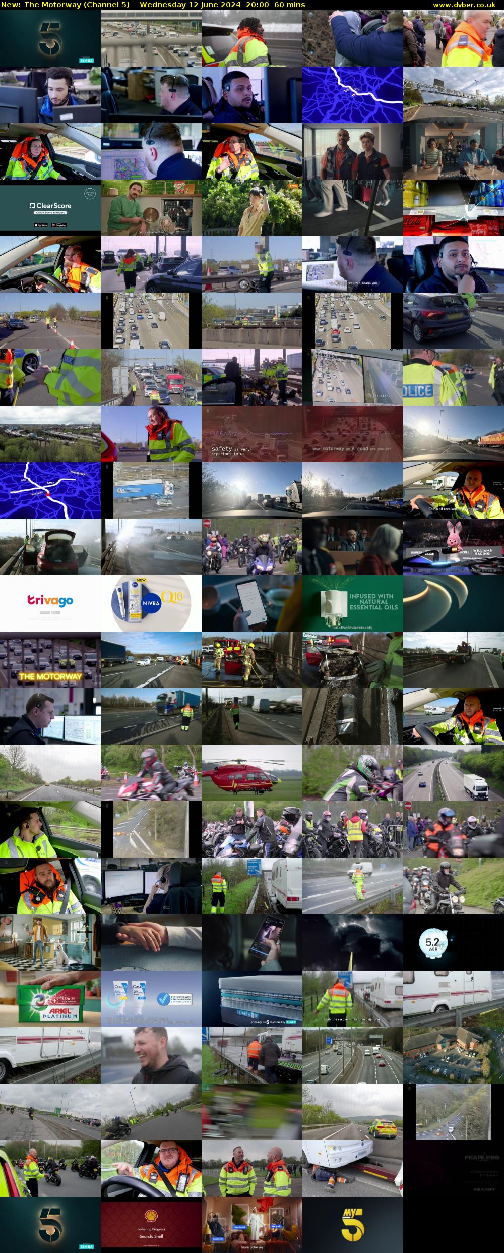 The Motorway (Channel 5) Wednesday 12 June 2024 20:00 - 21:00