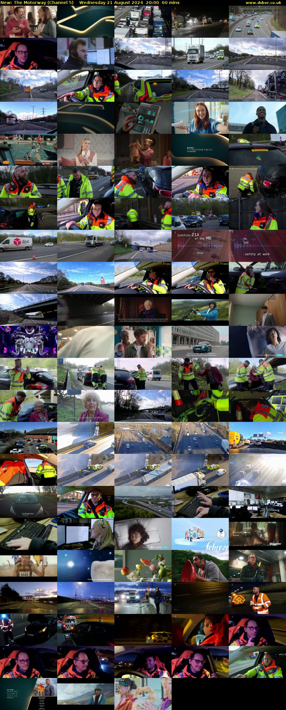 The Motorway (Channel 5) Wednesday 21 August 2024 20:00 - 21:00