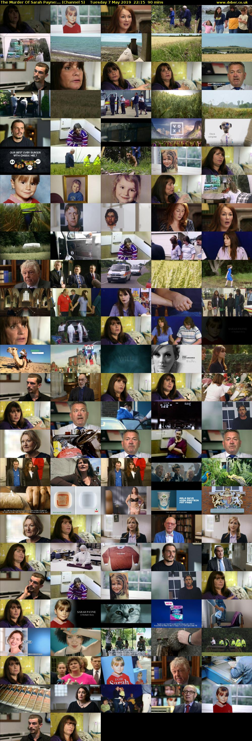The Murder Of Sarah Payne:... (Channel 5) Tuesday 7 May 2019 22:15 - 23:45