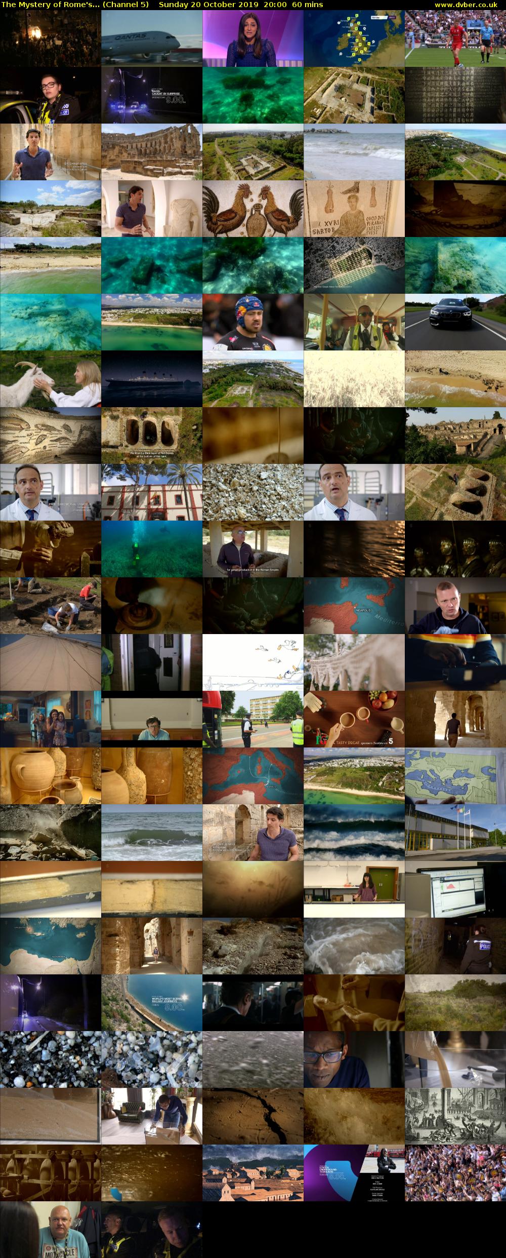 The Mystery of Rome's... (Channel 5) Sunday 20 October 2019 20:00 - 21:00