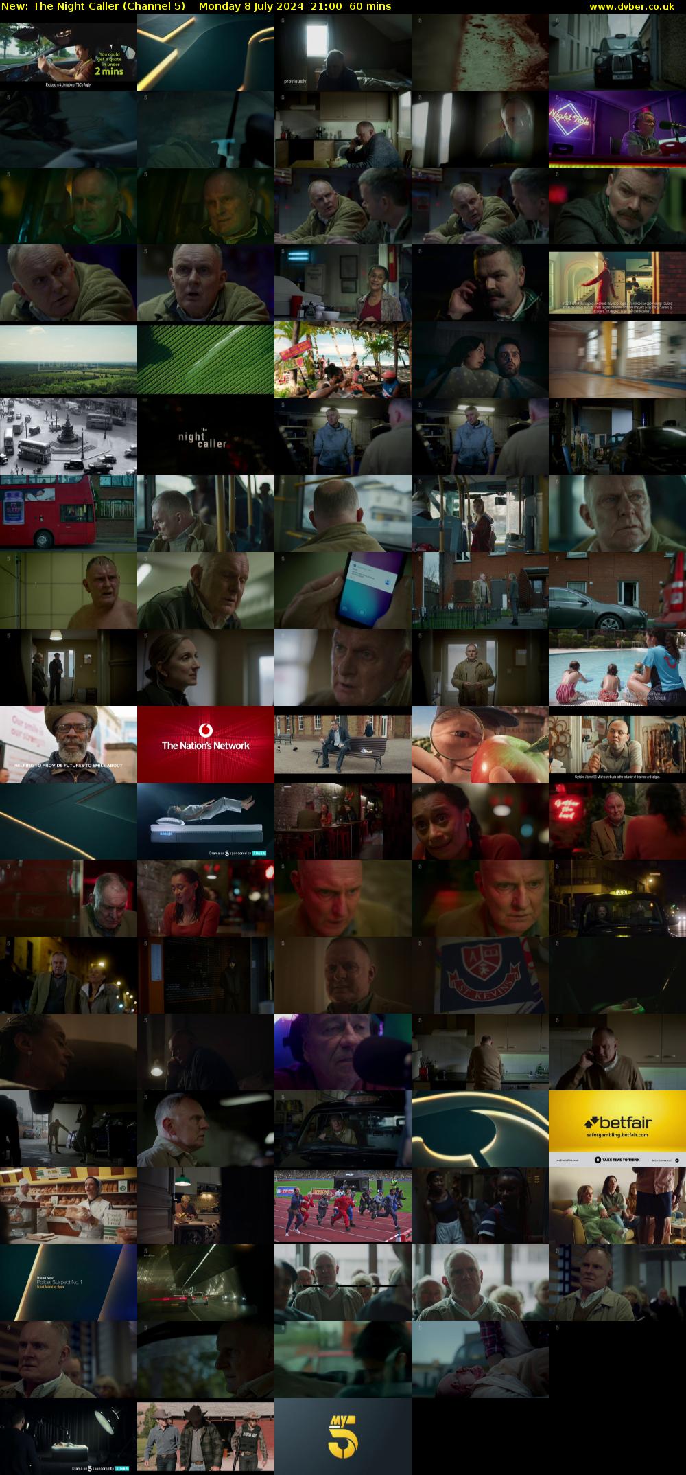 The Night Caller (Channel 5) Monday 8 July 2024 21:00 - 22:00
