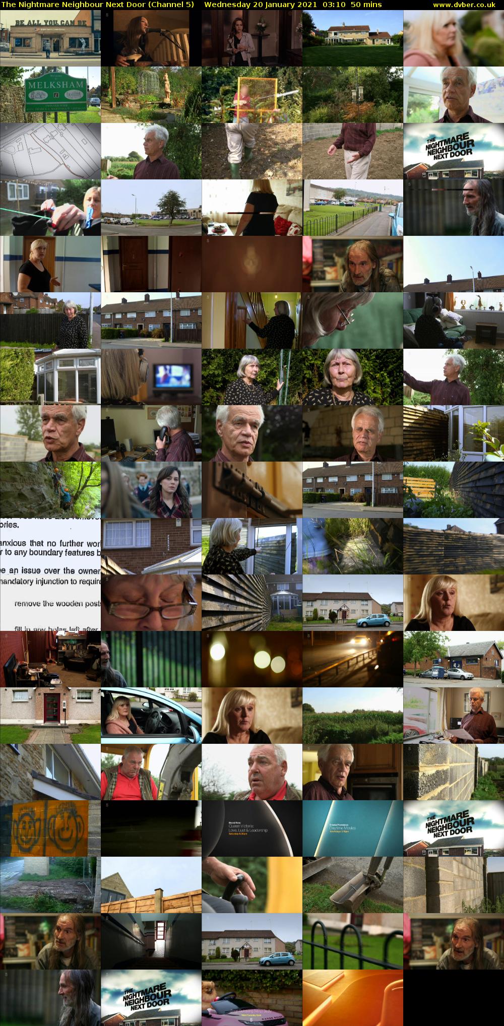 The Nightmare Neighbour Next Door (Channel 5) Wednesday 20 January 2021 03:10 - 04:00