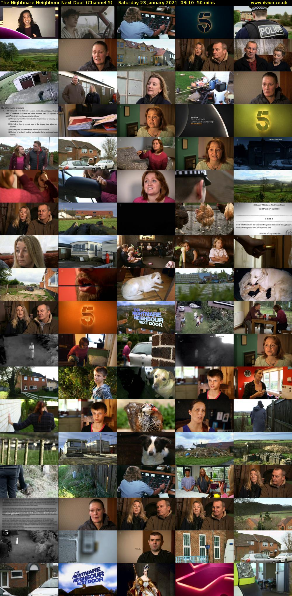 The Nightmare Neighbour Next Door (Channel 5) Saturday 23 January 2021 03:10 - 04:00