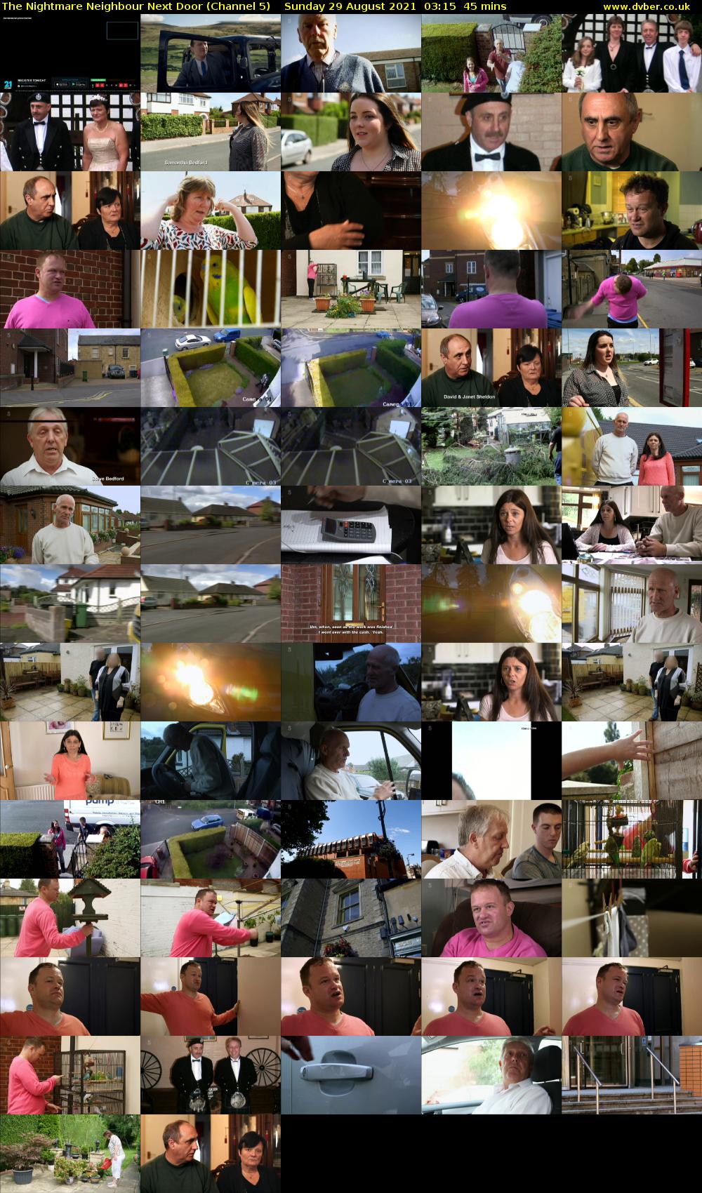 The Nightmare Neighbour Next Door (Channel 5) Sunday 29 August 2021 03:15 - 04:00