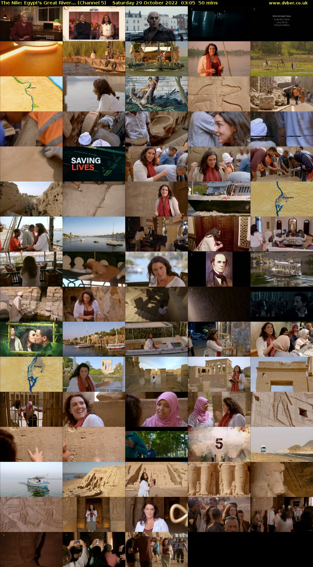 The Nile: Egypt's Great River... (Channel 5) Saturday 29 October 2022 03:05 - 03:55