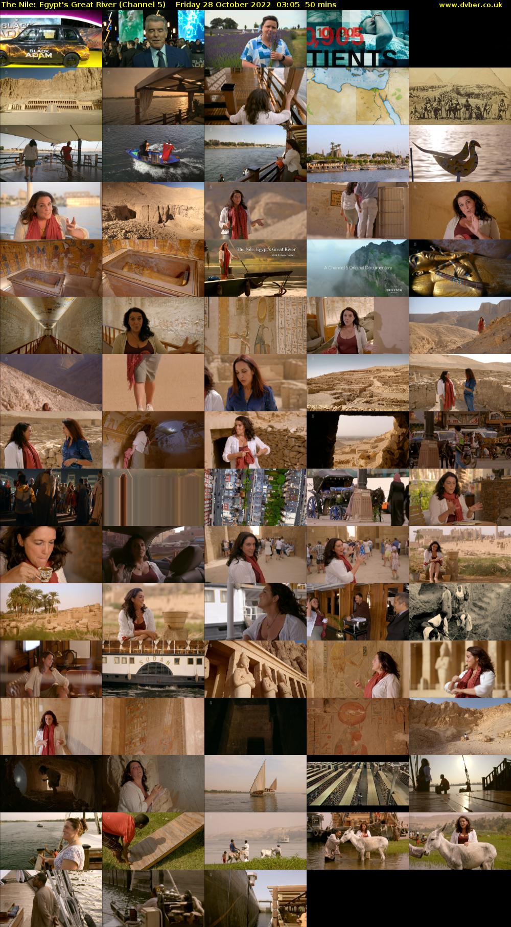 The Nile: Egypt's Great River (Channel 5) Friday 28 October 2022 03:05 - 03:55