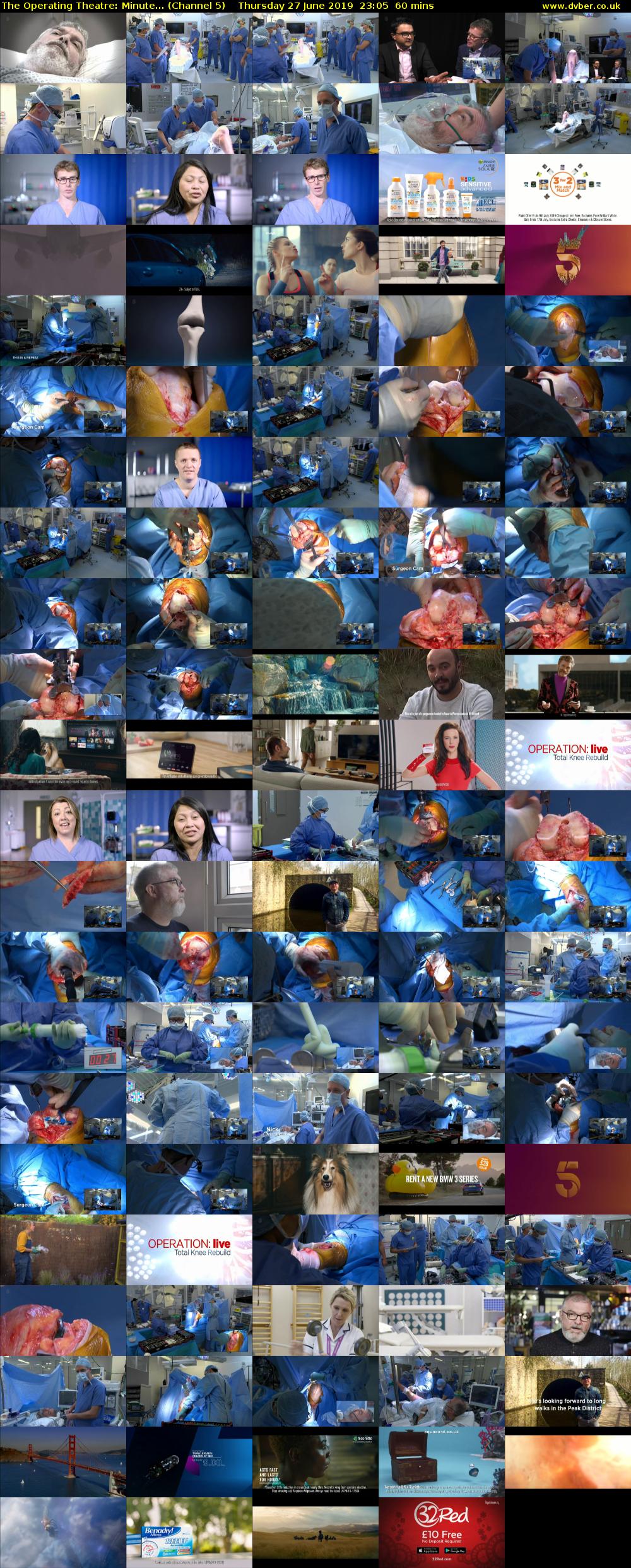 The Operating Theatre: Minute... (Channel 5) Thursday 27 June 2019 23:05 - 00:05