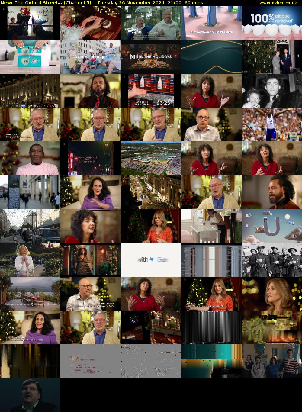 The Oxford Street... (Channel 5) Tuesday 26 November 2024 21:00 - 22:00