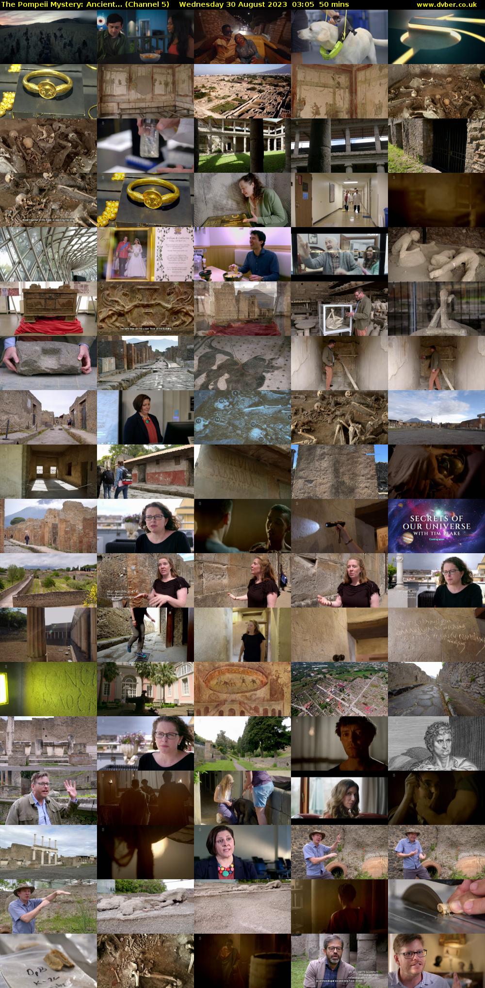 The Pompeii Mystery: Ancient... (Channel 5) Wednesday 30 August 2023 03:05 - 03:55