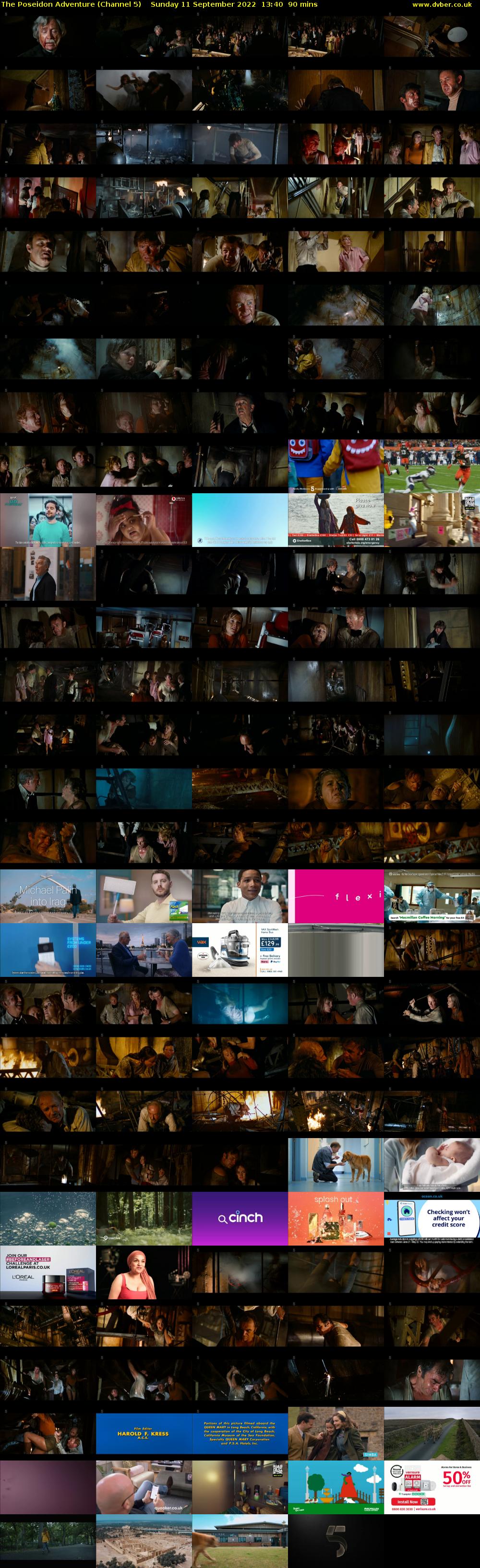 The Poseidon Adventure (Channel 5) Sunday 11 September 2022 13:40 - 15:10