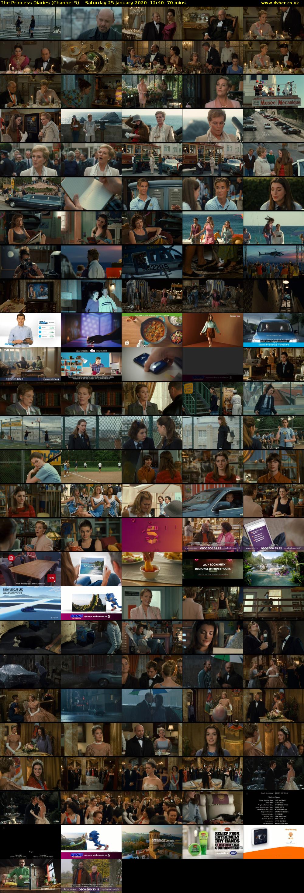 The Princess Diaries (Channel 5) Saturday 25 January 2020 12:40 - 13:50