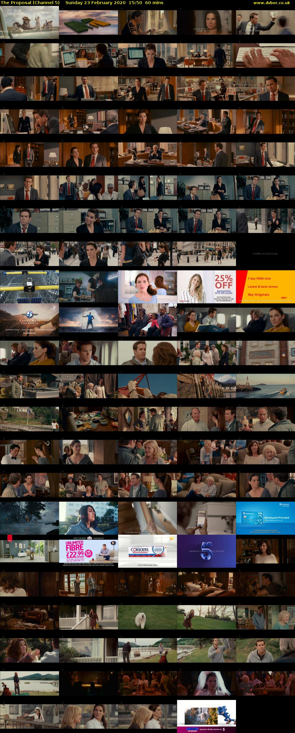 The Proposal (Channel 5) Sunday 23 February 2020 15:50 - 16:50