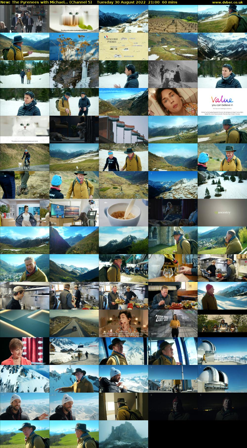 The Pyrenees with Michael... (Channel 5) Tuesday 30 August 2022 21:00 - 22:00