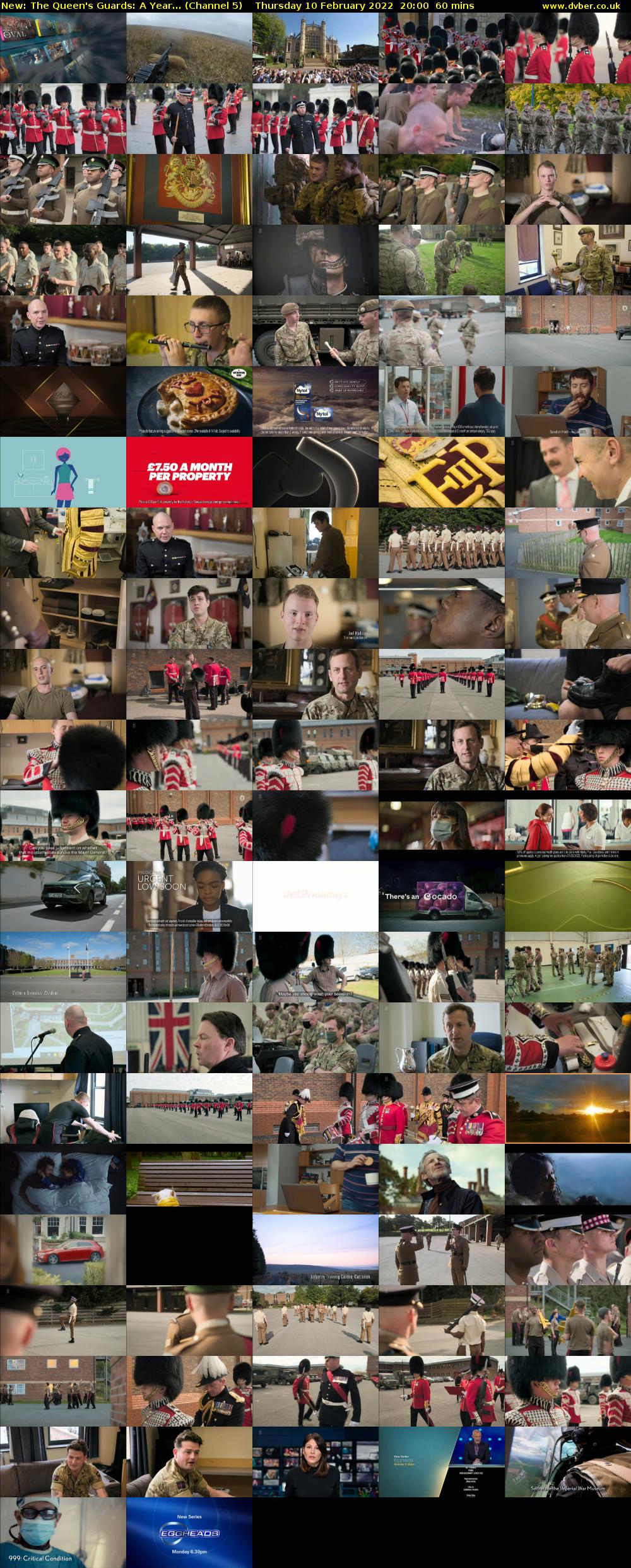 The Queen's Guards: A Year... (Channel 5) Thursday 10 February 2022 20:00 - 21:00