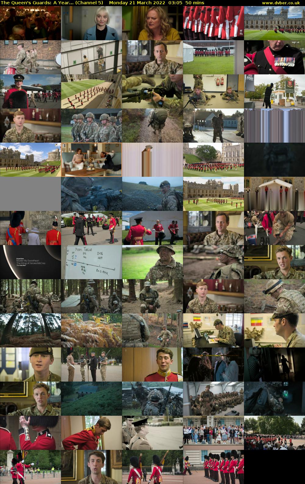 The Queen's Guards: A Year... (Channel 5) Monday 21 March 2022 03:05 - 03:55