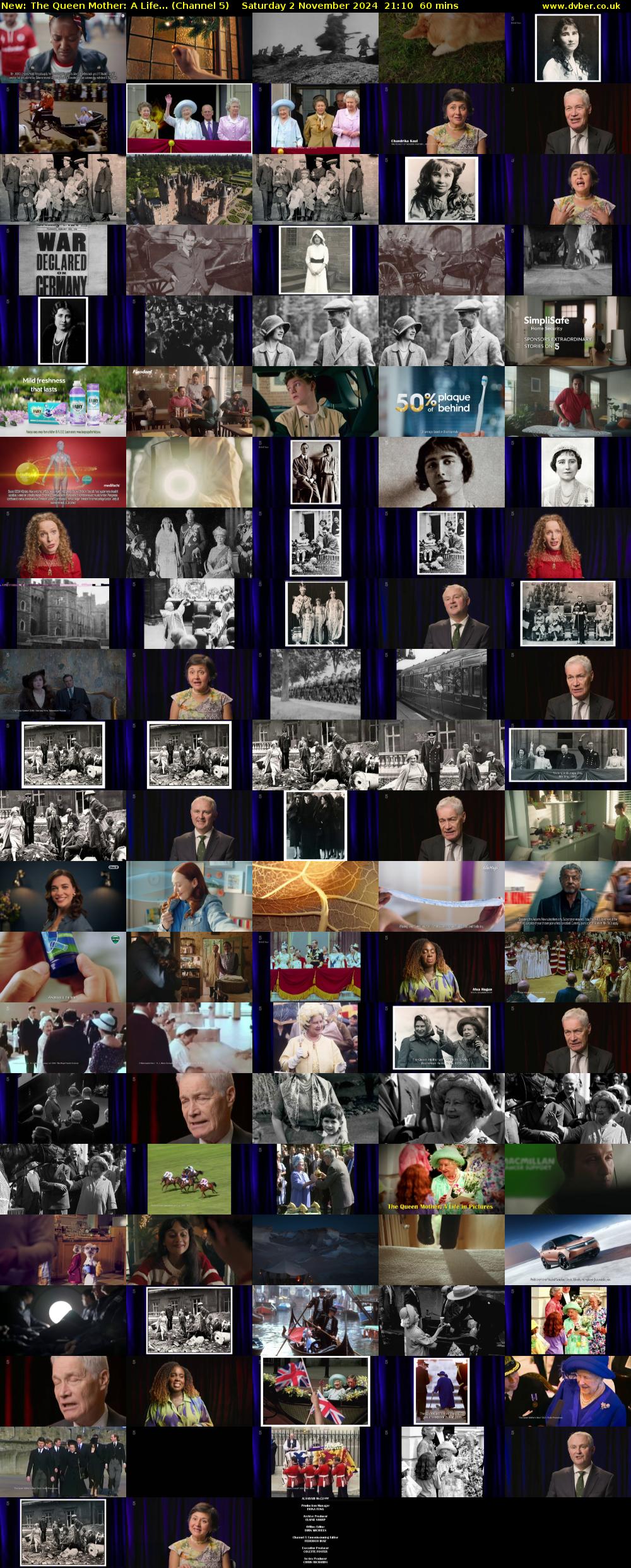 The Queen Mother: A Life... (Channel 5) Saturday 2 November 2024 21:10 - 22:10