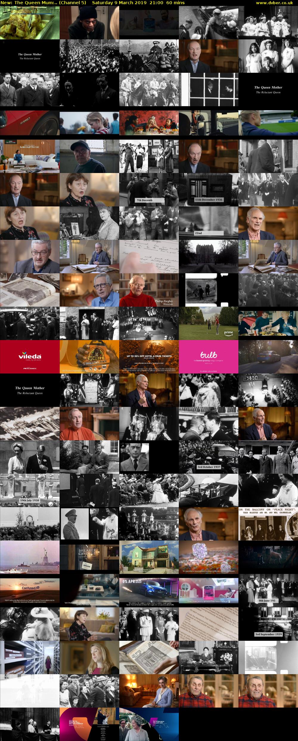 The Queen Mum:.. (Channel 5) Saturday 9 March 2019 21:00 - 22:00