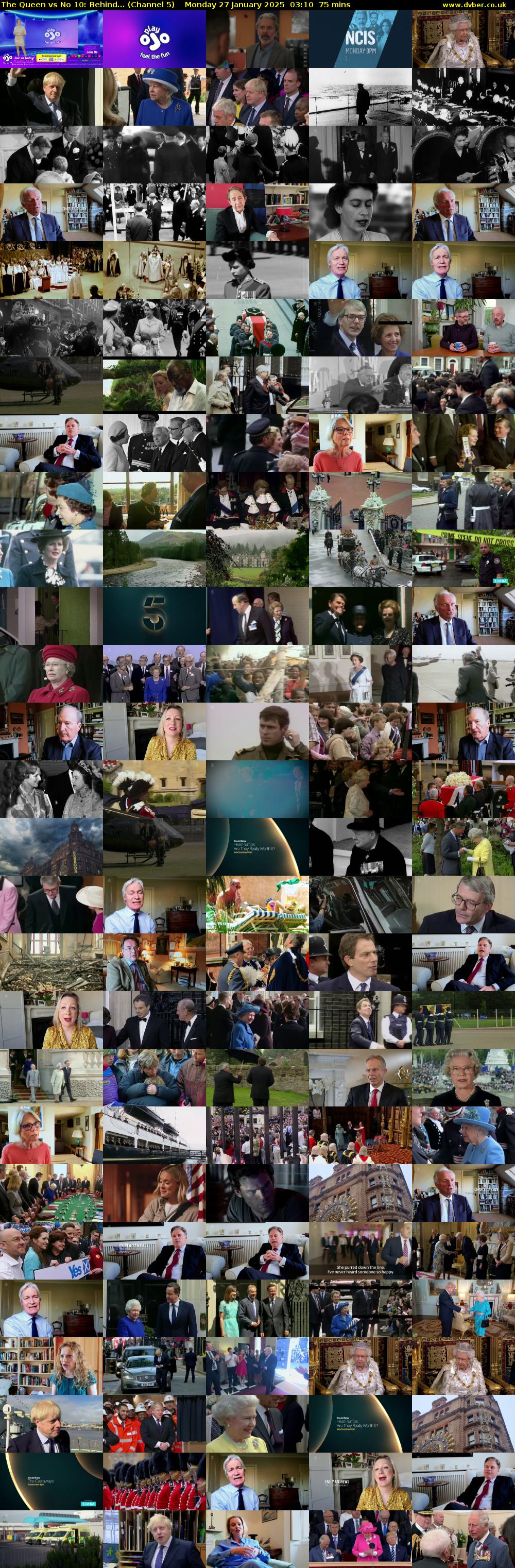The Queen vs No 10: Behind... (Channel 5) Monday 27 January 2025 03:10 - 04:25