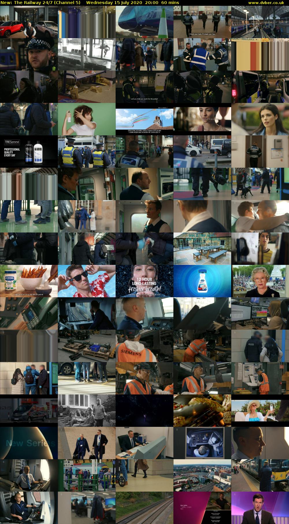 The Railway 24/7 (Channel 5) Wednesday 15 July 2020 20:00 - 21:00