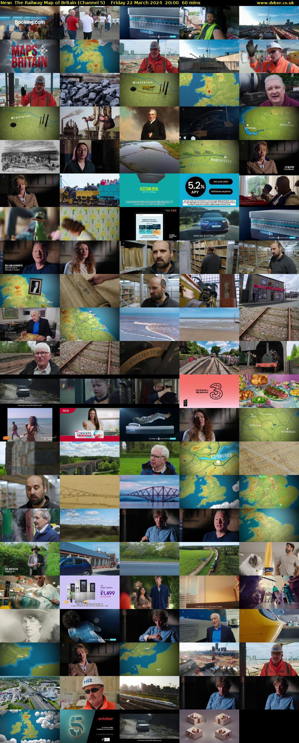 The Railway Map of Britain (Channel 5) Friday 22 March 2024 20:00 - 21:00