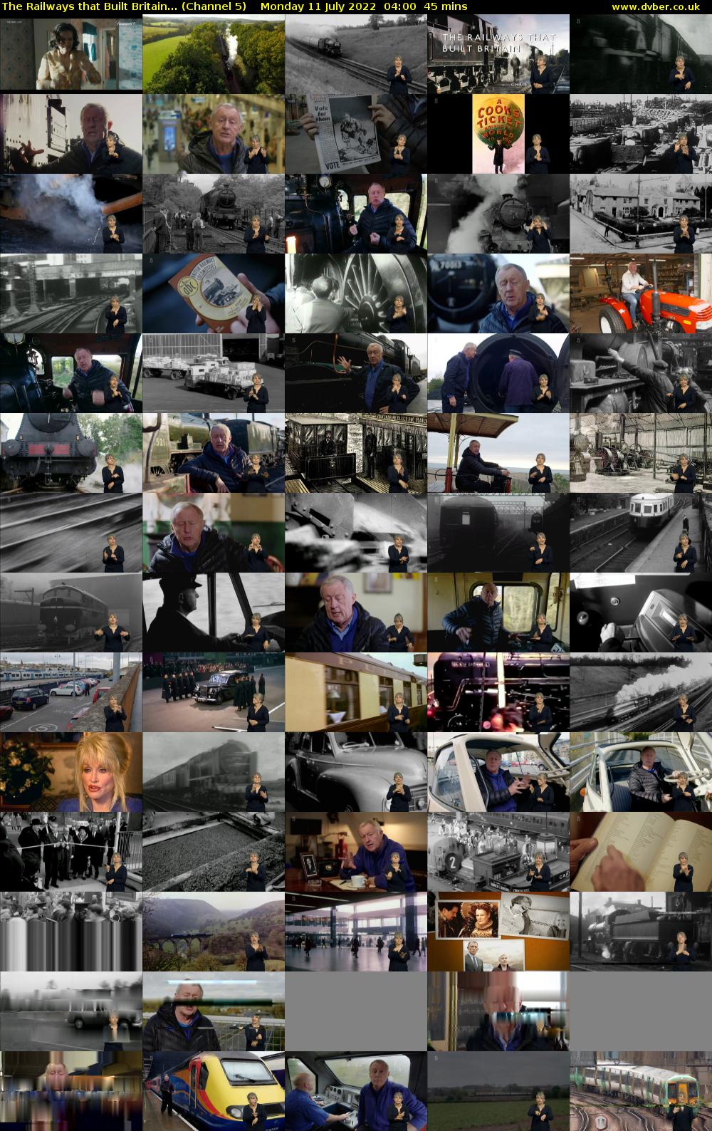 The Railways That Built Britain... (Channel 5) Monday 11 July 2022 04:00 - 04:45