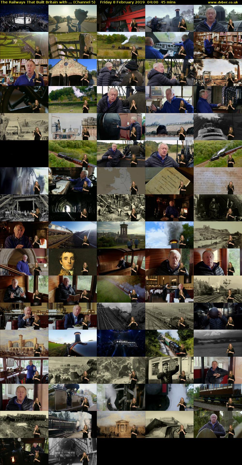 The Railways That Built Britain with ... (Channel 5) Friday 8 February 2019 04:00 - 04:45