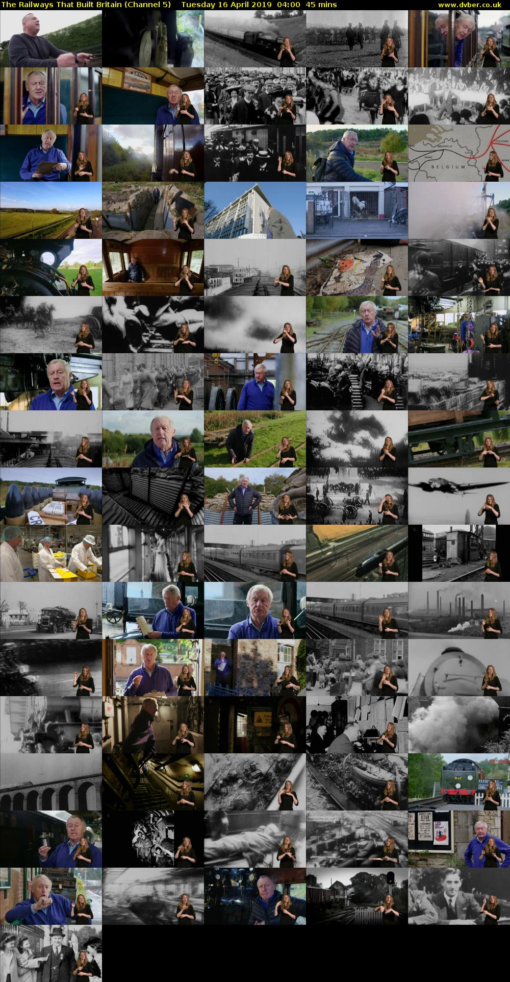 The Railways That Built Britain (Channel 5) Tuesday 16 April 2019 04:00 - 04:45