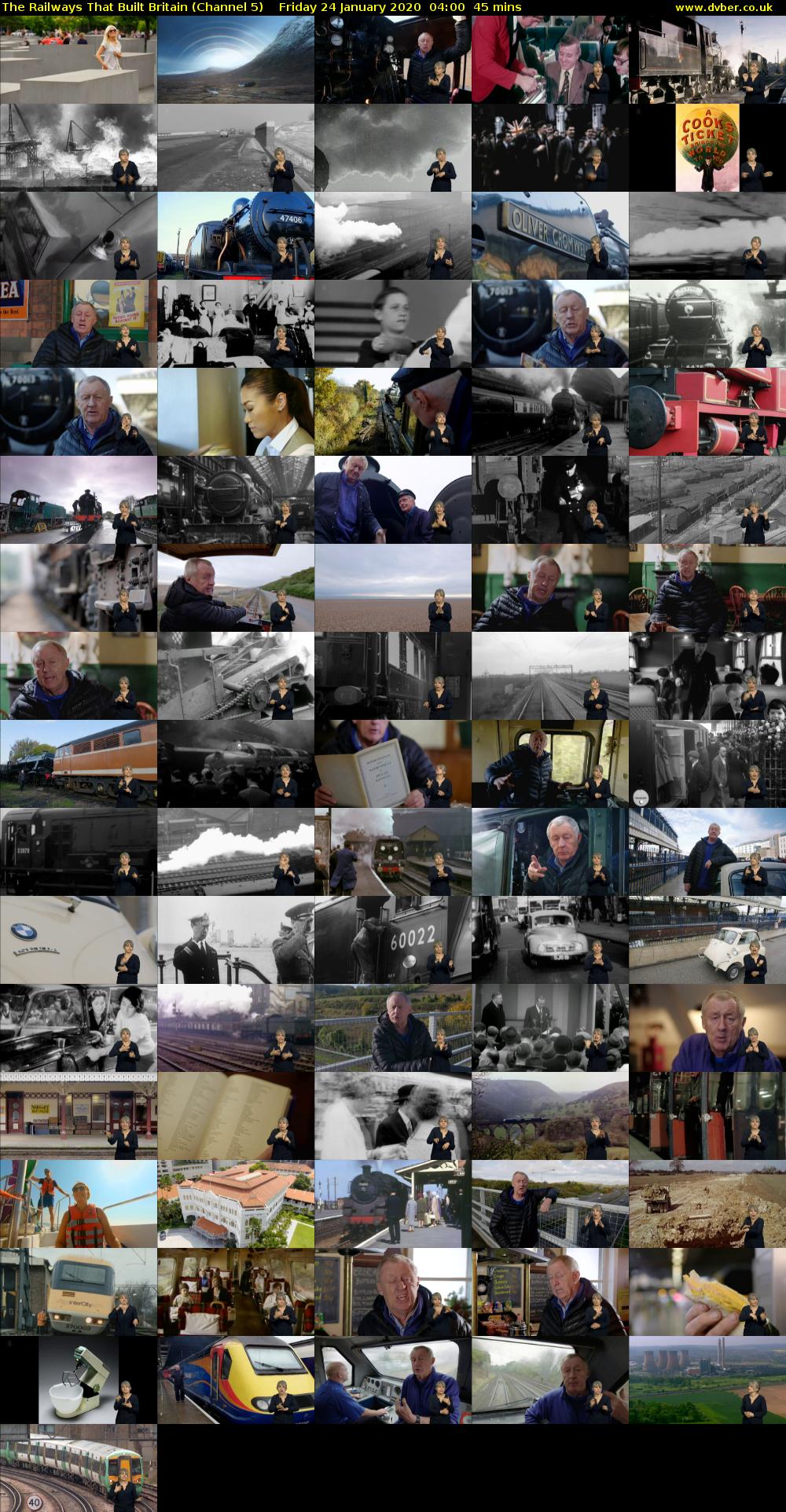 The Railways That Built Britain (Channel 5) Friday 24 January 2020 04:00 - 04:45