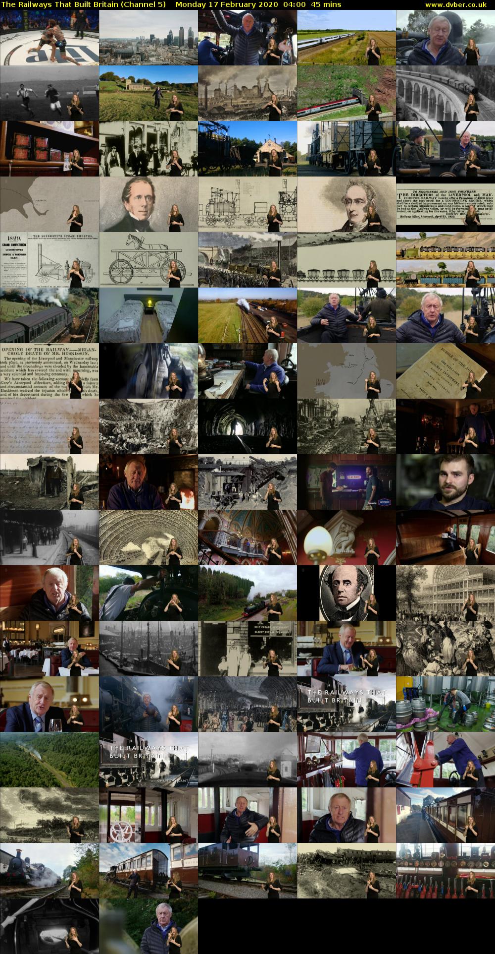 The Railways That Built Britain (Channel 5) Monday 17 February 2020 04:00 - 04:45