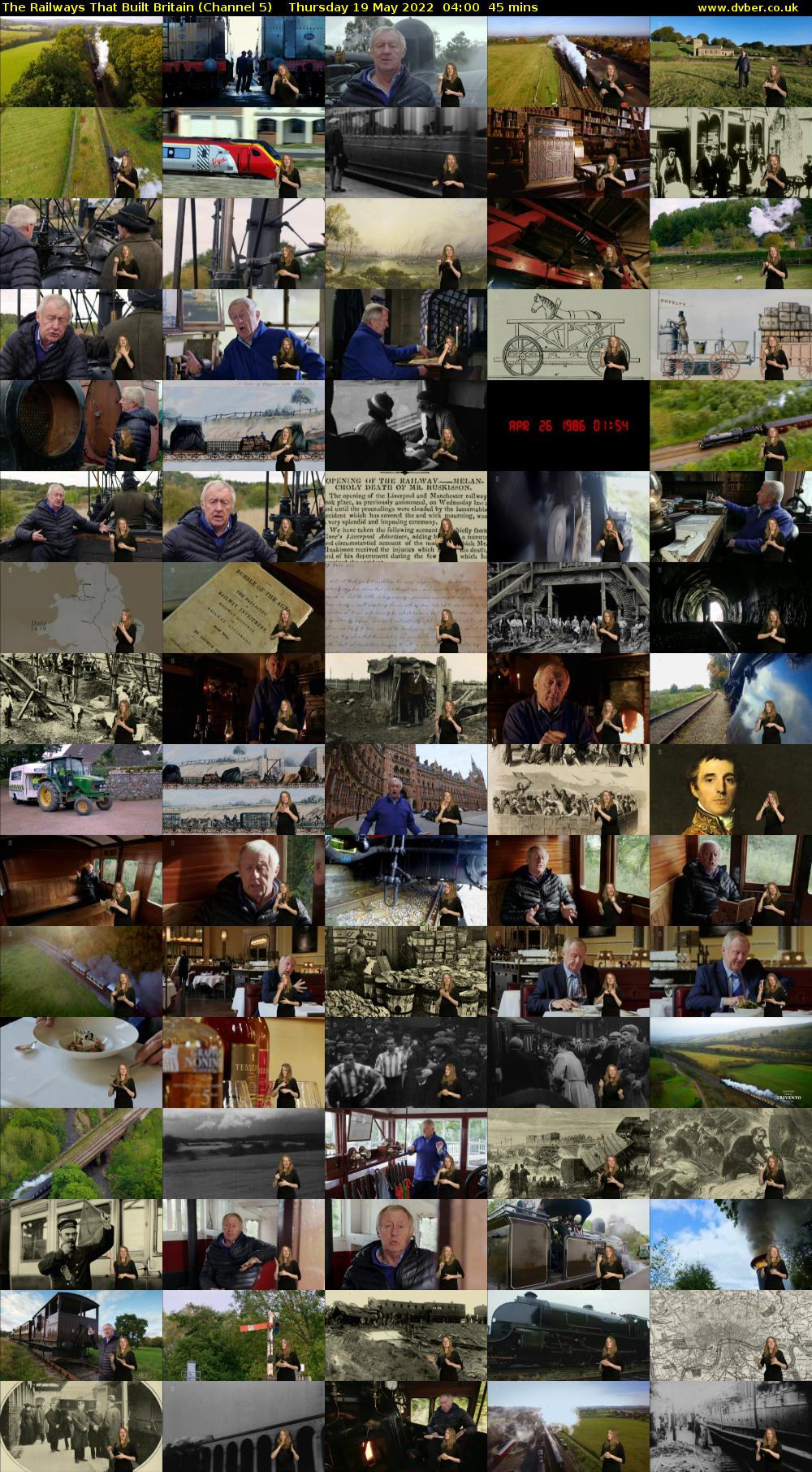 The Railways That Built Britain (Channel 5) Thursday 19 May 2022 04:00 - 04:45