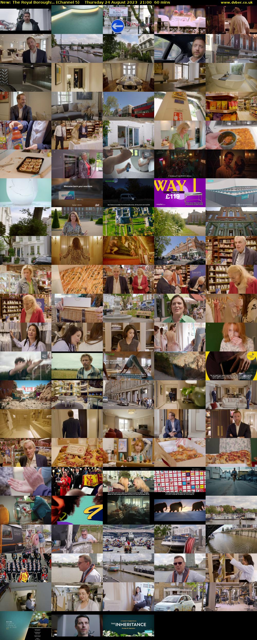 The Royal Borough:.. (Channel 5) Thursday 24 August 2023 21:00 - 22:00