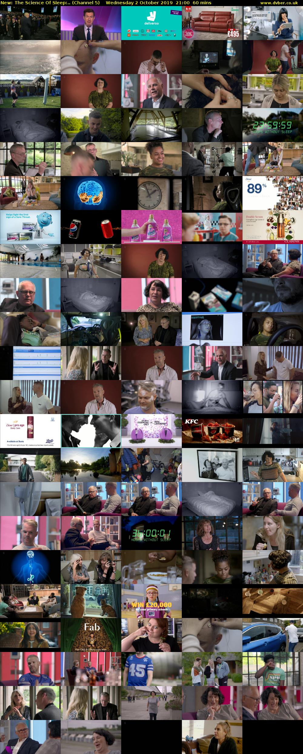 The Science Of Sleep:.. (Channel 5) Wednesday 2 October 2019 21:00 - 22:00