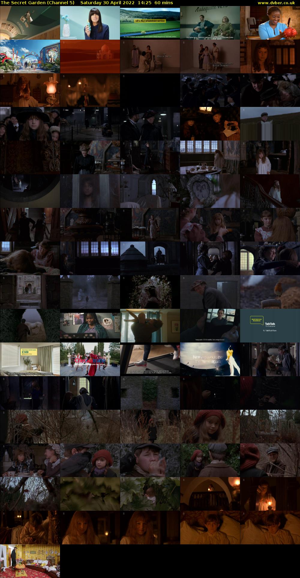 The Secret Garden (Channel 5) Saturday 30 April 2022 14:25 - 15:25