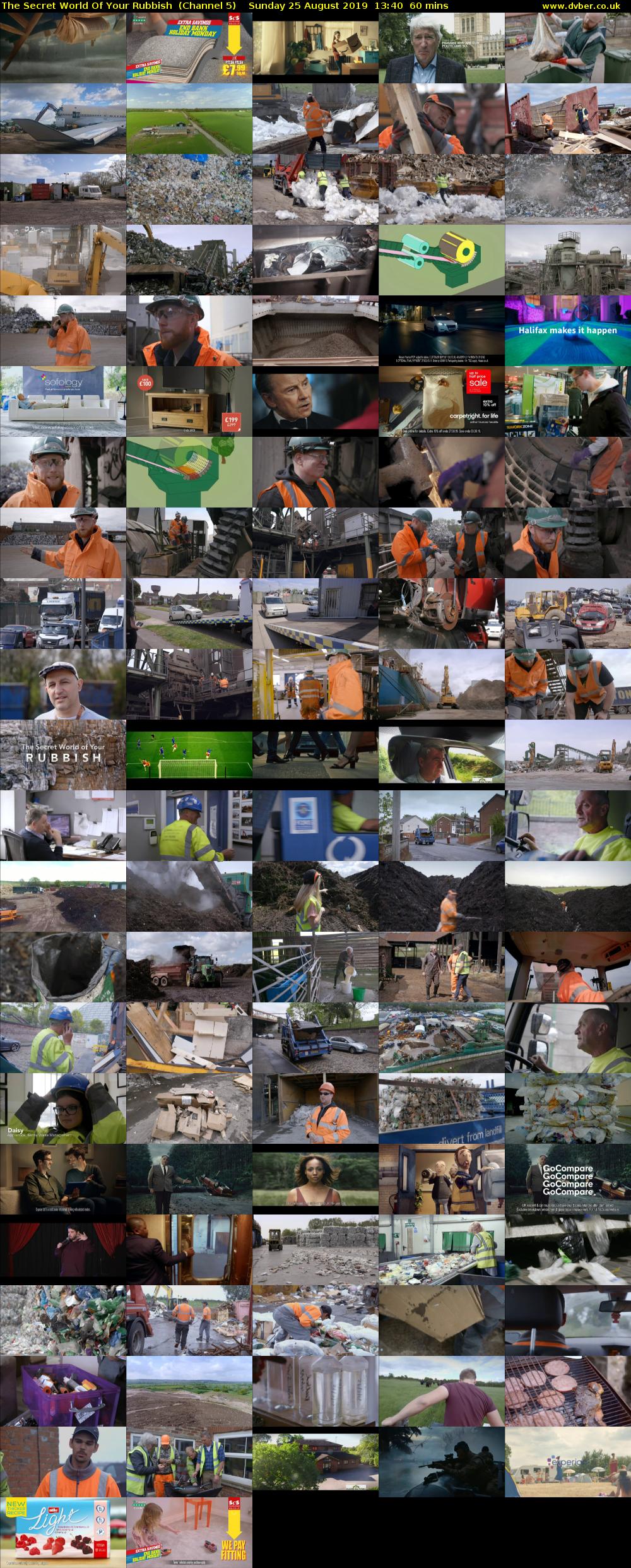 The Secret World Of Your Rubbish  (Channel 5) Sunday 25 August 2019 13:40 - 14:40
