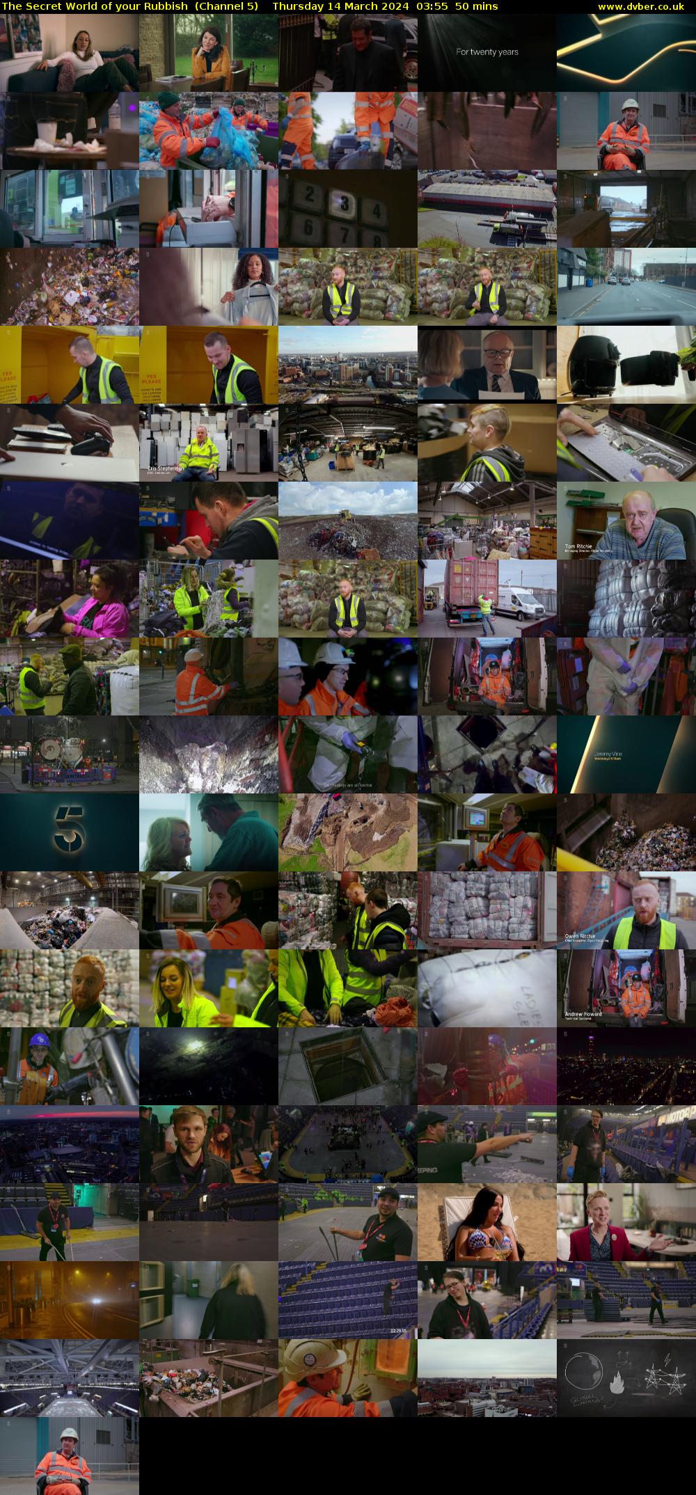 The Secret World Of Your Rubbish  (Channel 5) Thursday 14 March 2024 03:55 - 04:45