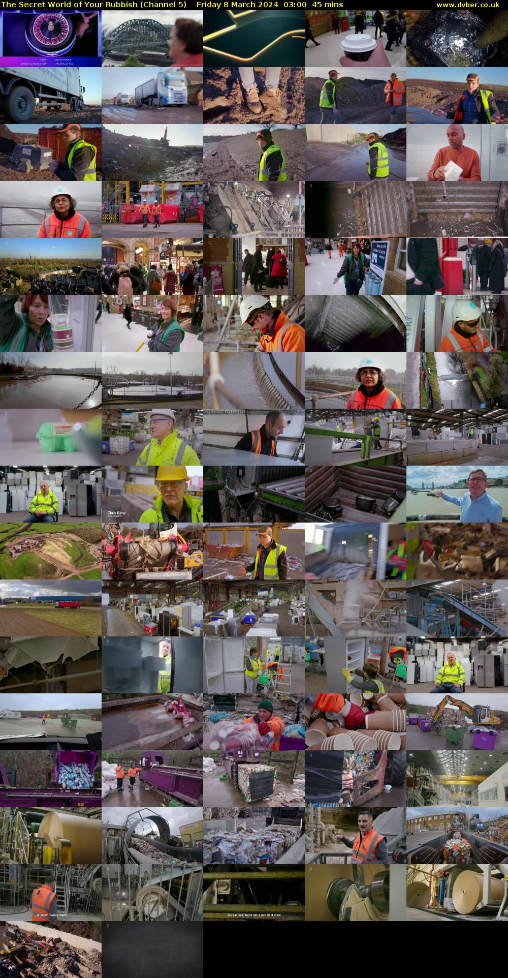 The Secret World of Your Rubbish (Channel 5) Friday 8 March 2024 03:00 - 03:45